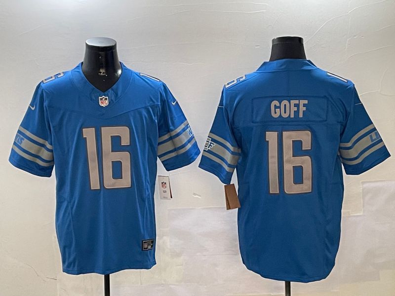 Men Detroit Lions #16 Goff Blue three generations 2024 Nike Limited NFL Jersey style 1102->detroit lions->NFL Jersey